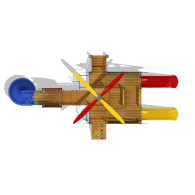 Elicopter din lemn cu tobogane Mas-131